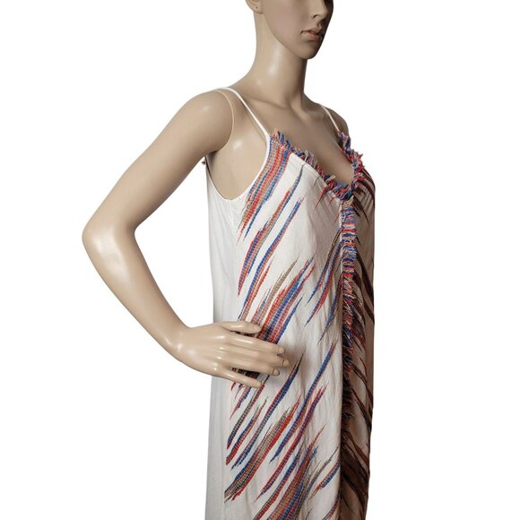 Bohemian-Inspired Fringe Hem Spaghetti Strap Maxi Dress - Picture 6 of 16